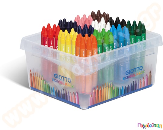 Κηρομπογιές χοντρές GIOTTO CERA Σετ 96 τεμάχια σε πλαστική θήκη