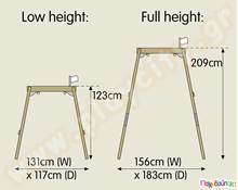 Ξύλινη ρυθμιζόμενη κούνια  Παιδικές Κούνιες