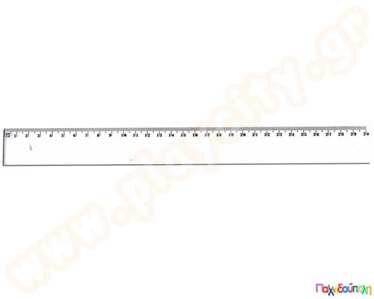 Χάρακας διαφανής πλαστικός 30 εκ.