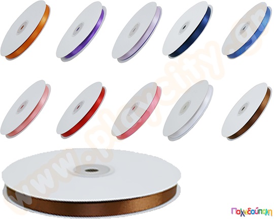 Κορδέλα σατέν διπλής όψης 1 εκ χ50 μ