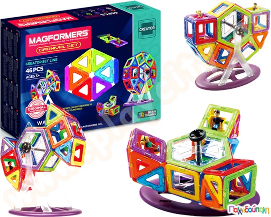Μαγνητικά τουβλάκια κατασκευών MagFormers Carnival 46 τεμαχίων