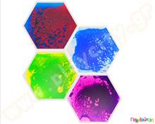 Πολυαισθητηριακά εξάγωνα πλακάκια με υγρό gel Σετ 4 τεμάχια  Ψυχοκινητική αγωγή