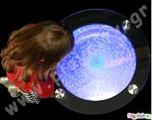 Φωτεινό κυκλικό τραπέζι με φούσκες  Ξύλινα Παιδικά Τραπεζάκια