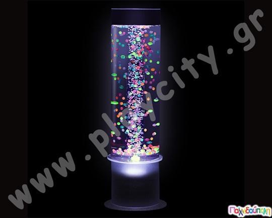 Φωτεινός σωλήνας με αιωρούμενες φούσκες