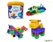 Κατασκευαστικό Σετ Clics (κουβάς με 160 τεμάχια)  Πλαστικά Παιχνίδια Κατασκευών Clics - Flexy