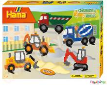 Σετ κατασκευών οχήματα εργασίας 4000 τμχ. χάντρες 5 mm  Πλαστικά Παιχνίδια Κατασκευών με Χάντρες Midi HAMA
