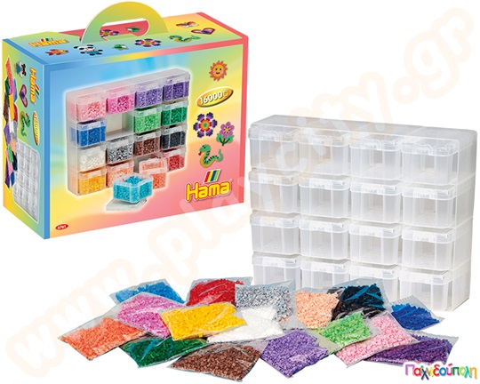 Σετ 16000 τμχ. χάντρες 5 mm και κουτί αποθήκευσης 16 θέσεων