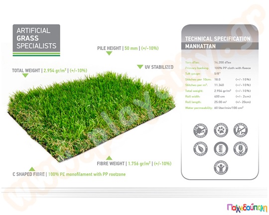 Τεχνητός χλοοτάπητας MN 5 εκ.