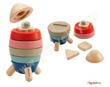 Πύραυλος ταξινόμησης Plan Toys  Εκπαιδευτικά Παιχνίδια με Σχήματα - Μεγέθη - Χρώματα