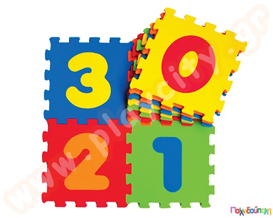 Ελαστικές πλάκες EVA με αριθμούς