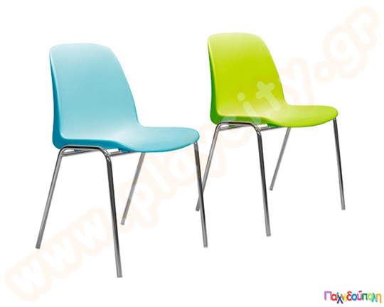 Κάθισμα μαθητών με σκελετό χρωμίου funky