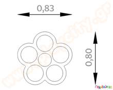 Μπασκέτα ευστοχίας λουλούδι  Μεταλλικά Κέντρα Παιδικής Χαράς