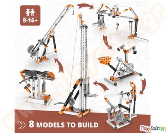 Παιχνίδι Κατασκευών Εngino Discovering STEM Τροχαλίες (8 μοντέλα)
