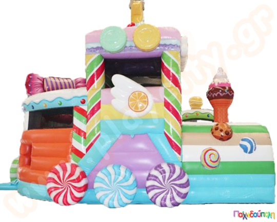 Φουσκωτό Παιχνίδι Το κάστρο των ζαχαρωτών (με 1 blower)