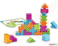 Εκπαιδευτικό παιχνίδι STEM Τουβλάκια με διαφορετικά σχήματα και μοτίβα Brainometry Σετ 34 τεμαχίων  Πλαστικά Παιχνίδια Κατασκευών - Οικοδομικό Υλικό