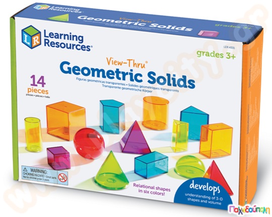 Εκπαιδευτικό παιχνίδι STEM Ημιδιάφανα γεωμετρικά σχήματα 14 τεμάχια