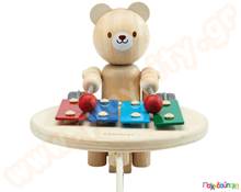 Μουσικό αρκουδάκι  Ξύλινα Βρεφικά Παιχνίδια