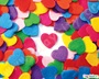 Καρδιές απο τσόχα σετ 100 τεμάχια