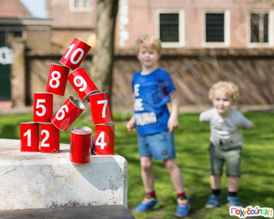 Παιχνίδι στόχου και αριθμητικής - Tin Throwing - Red