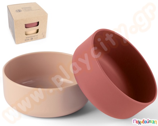 Σετ μπωλ φαγητού για βρέφη BIO 2 τεμαχίων