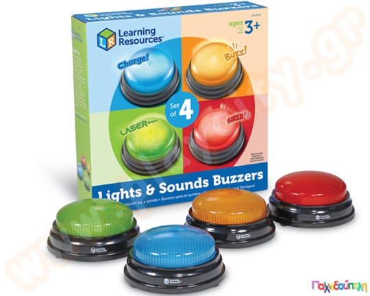 Εκπαιδευτικό Παιχνίδι Buzzers με φώτα και ήχους Σετ 4 τεμάχια