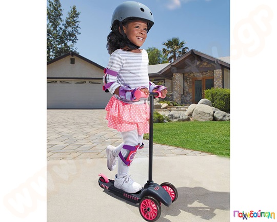 Πατίνι τρίτροχο ροζ Lean to Turn Little Tikes