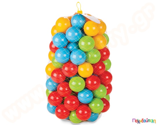 Μπαλάκια πισίνας Φ9 εκ. σετ 100 τεμάχια σε δίχτυ