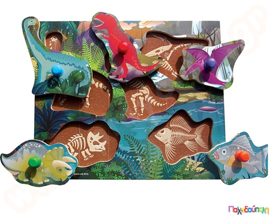 Ενσφηνώματα απολιθώματα δεινοσαύρων 5 τεμάχια