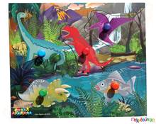 Ενσφηνώματα απολιθώματα δεινοσαύρων 5 τεμάχια  Ξύλινα Εκπαιδευτικά Παζλς