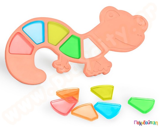 Βρεφική σαύρα με διαφανή σχήματα