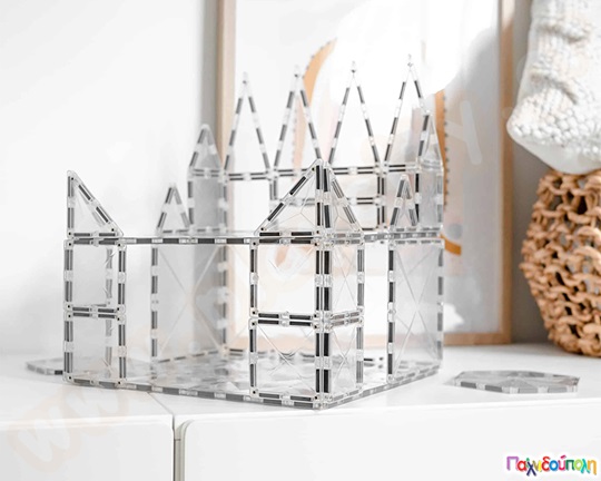 Μαγνητικά τουβλάκια κατασκευών Connetix Διαφανή Τουβλάκια Σετ 34 τεμάχια