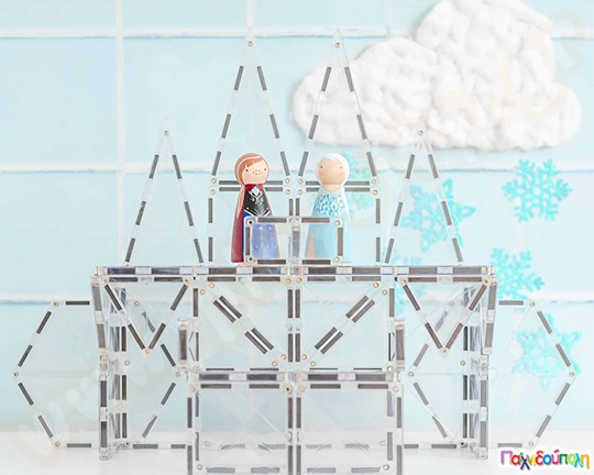 Μαγνητικά τουβλάκια κατασκευών Connetix Διαφανή Τουβλάκια Σετ 34 τεμάχια