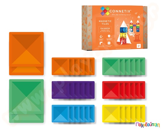 Μαγνητικά τουβλάκια κατασκευών Connetix Square Pack Σετ 40 τεμάχια