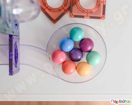 Μαγνητικά τουβλάκια κατασκευών Ξύλινες Μπάλες Παστέλ 16 τεμάχια