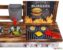 Ξύλινη κουζίνα μπάρμπεκιου  Παιδικές Κουζίνες - Ψυγεία - Πλυντήρια