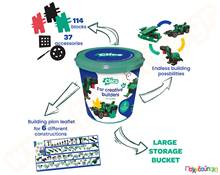 Κατασκευαστικό Σετ Δεινόσαυροι Clics (κουβάς με 140 τεμάχια)  Πλαστικά Παιχνίδια Κατασκευών Clics - Flexy