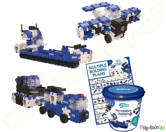 Κατασκευαστικό Σετ Αστυνομία (κουβάς με 135 τεμάχια)