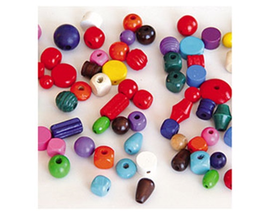 Πολύχρωμες ξύλινες χάντρες