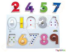 Ξύλινα Ενσφηνώματα 2 Επιπέδων Αριθμοί (0-9)  Ξύλινα Παιδικά Ενσφηνώματα Επιπέδων