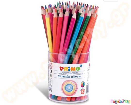 Ξυλομπογιές λεπτές Εξαγωνικές σε πλαστικό ποτήρι