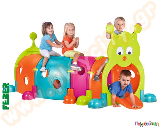 Πλαστικό τούνελ παιχνιδιού Χαρούμενη Κάμπια Βασικό Σετ