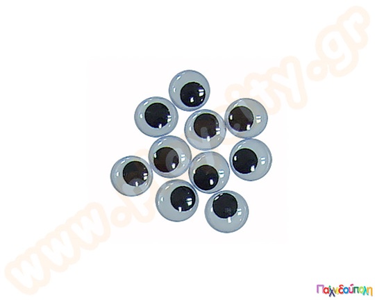 Μάτια αυτοκόλλητα 12mm 50 τεμάχια