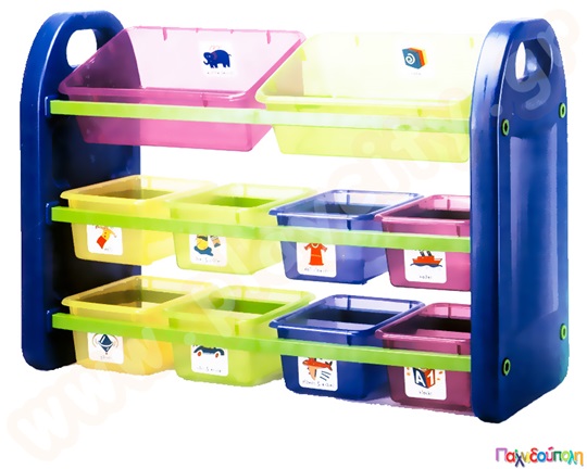 Σύστημα αποθήκευσης με 10 διαφανή πλαστικά συρτάρια