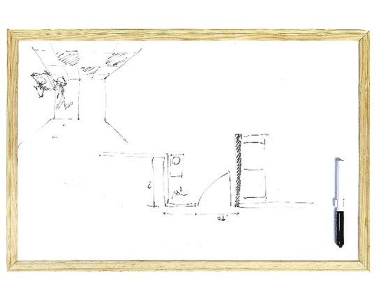 Πίνακας μαρκαδόρου με κορνίζα ξύλου (40x60) εκ.