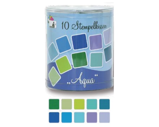 Ταμπόν για σφραγίδες νερά σετ 10 χρωμάτων