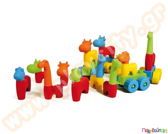 Παιχνίδι Κατασκευών Μαλακά ζωάκια σετ 44 τεμαχίων