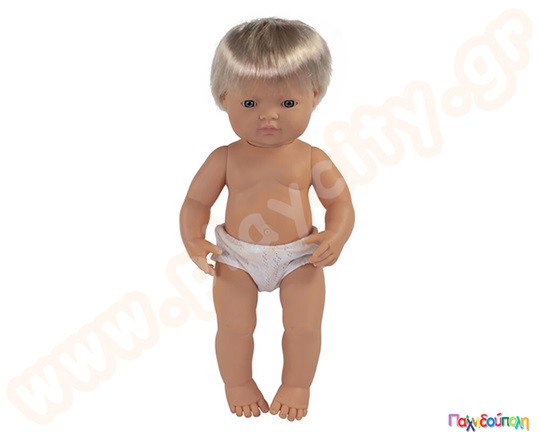 Κούκλα αγοράκι Καυκάσιος με μαλλιά 38 εκ.