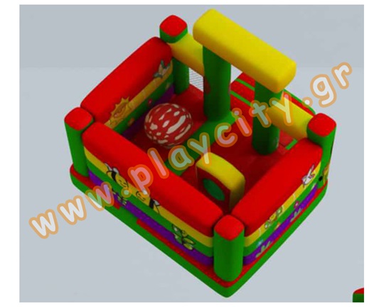 Φουσκωτό Παιχνίδι Ο κήπος των ζώων (πράσινο-κόκκινο) (με 1 blower)