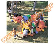 Πλαστικό τούνελ παιχνιδιού Χρωματιστή Κάμπια Προσθήκη 4 σπονδύλων  Τούνελ Παιχνιδιού