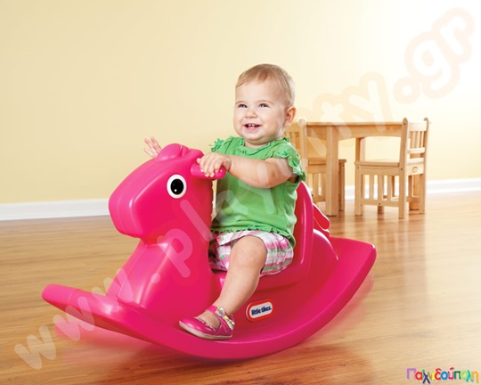 Πλαστική Τραμπάλα Κουνιστό Αλογάκι Ροζ Little Tikes